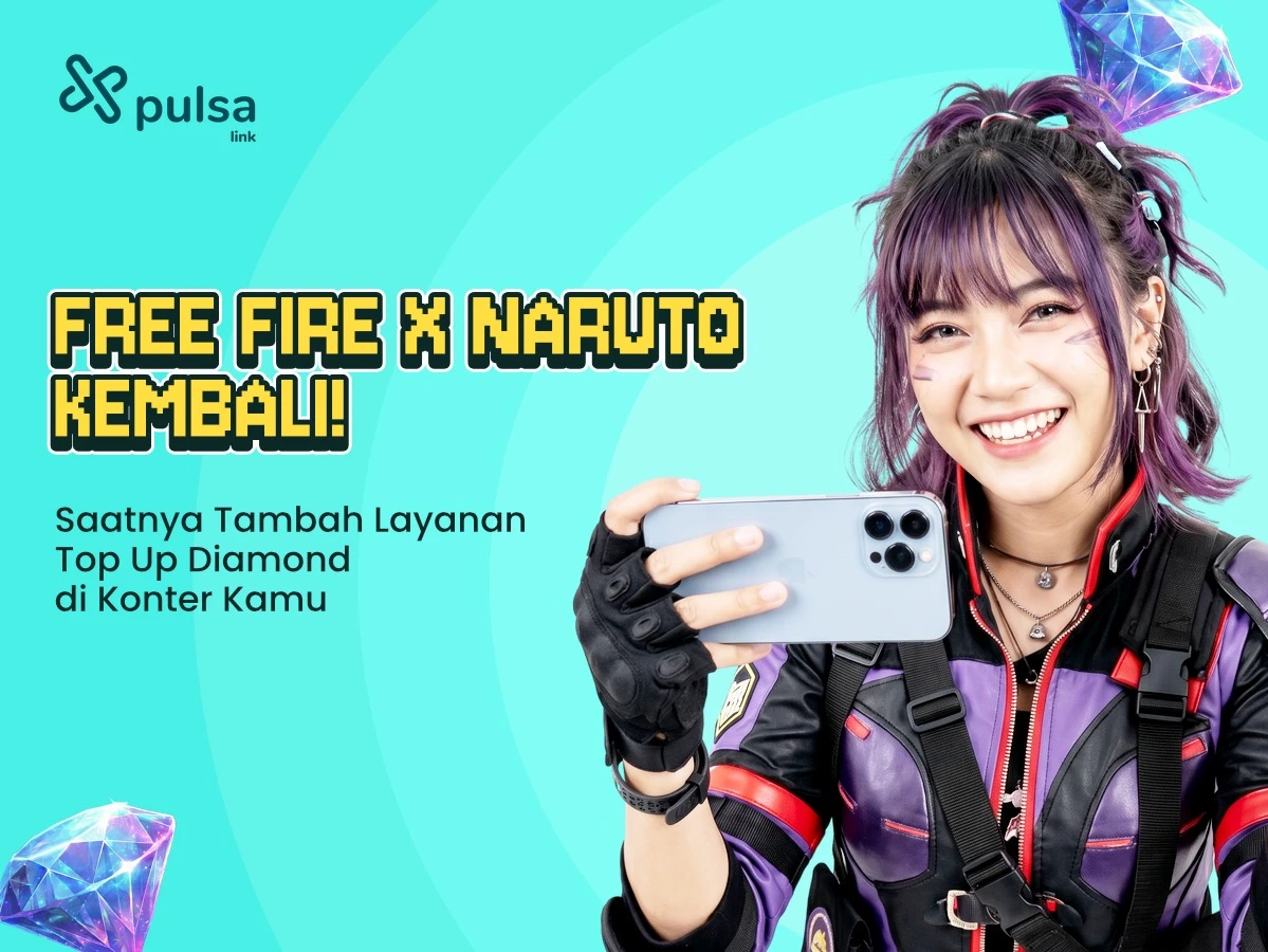 Free Fire x Naruto Kembali! Saatnya Tambah Layanan Top Up Diamond di Konter